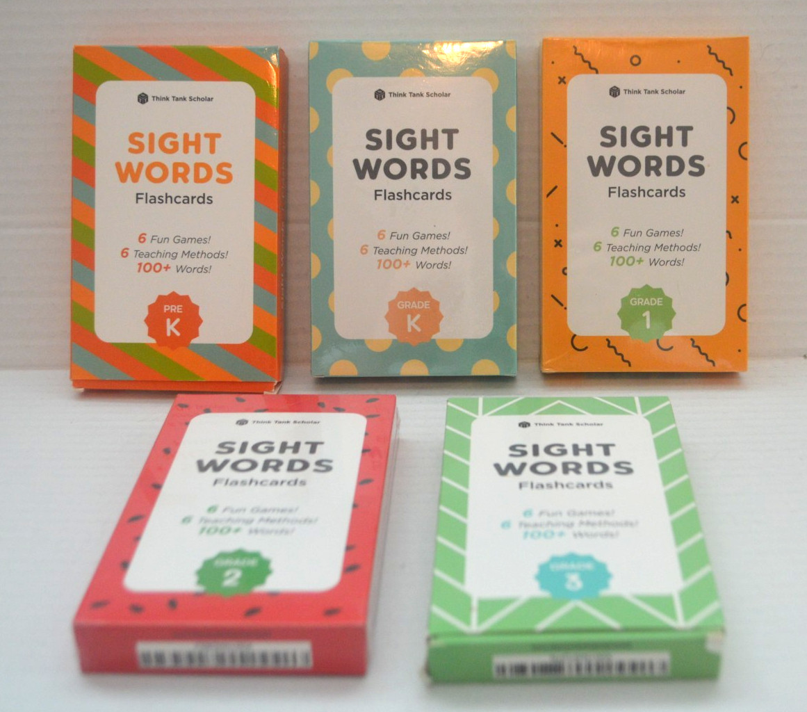 Think Tank Scholar Sight Word Flash Cards Pre-K to Grade 3