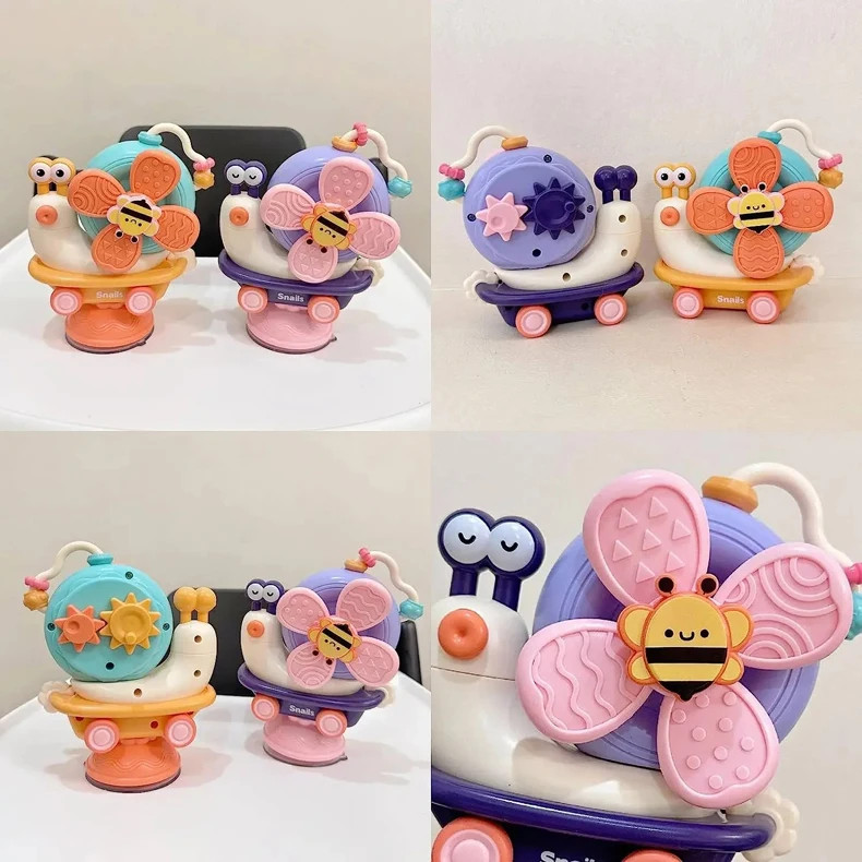 Baby Suction Cup Spinner Toy Montessori Sensory Fine Motor Infant Travel Toy