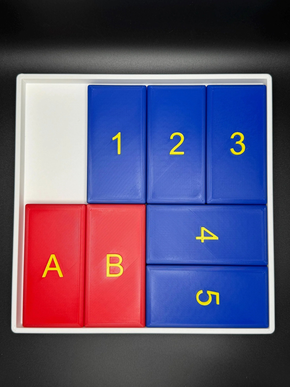 The A and B Puzzle – Modern Recreation of a Classic Sliding Puzzle – Large 3D
