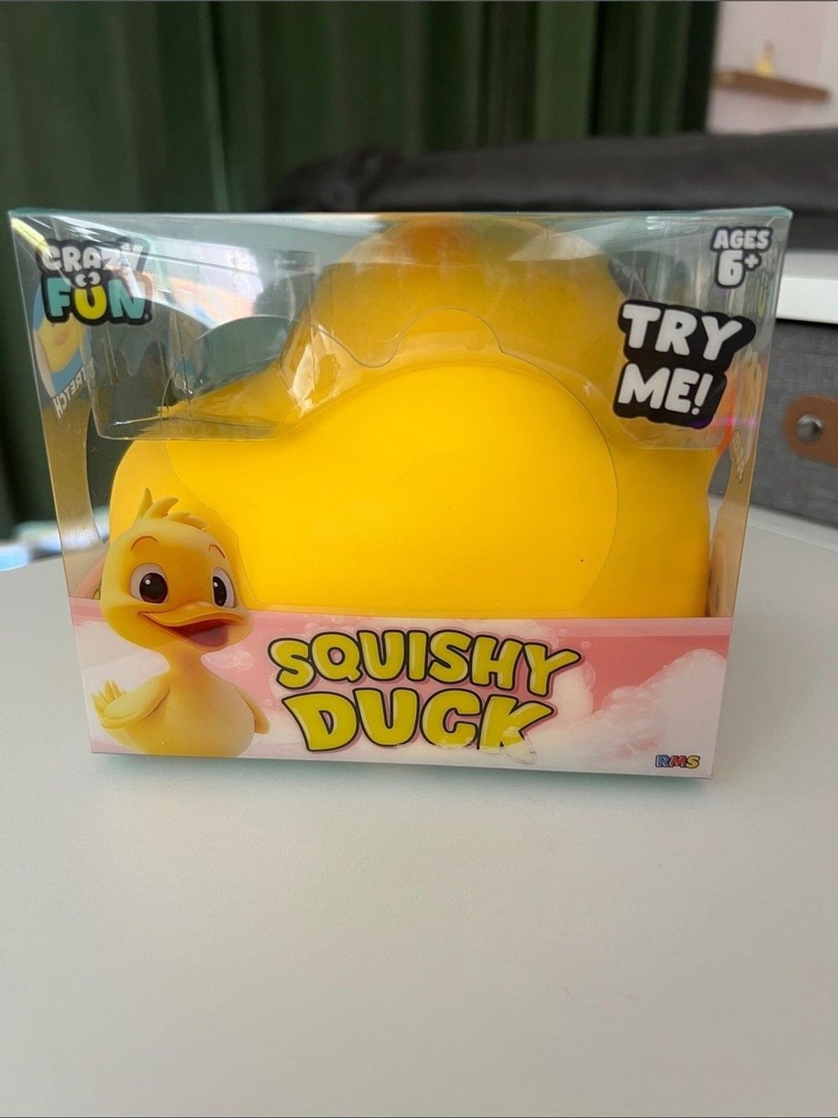 RMS C Jumbo Squishy Duck Squeeze Stretch Toy Yellow Orange Sensory RMS