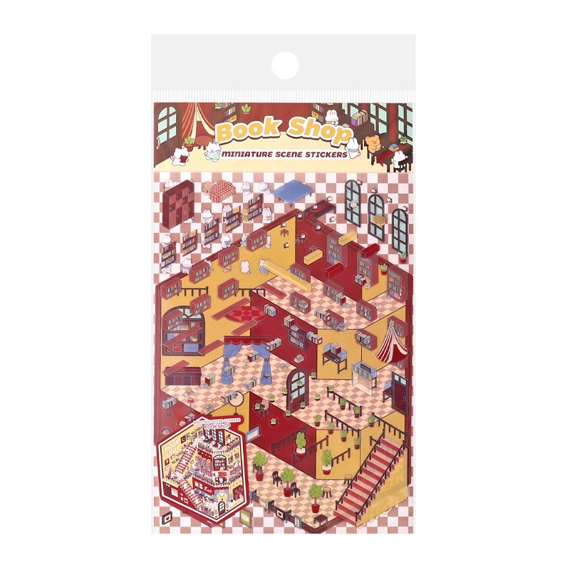 Miniature Scene Stickers Crafts Toy Kid’s Creation Stationery Decoration Gift