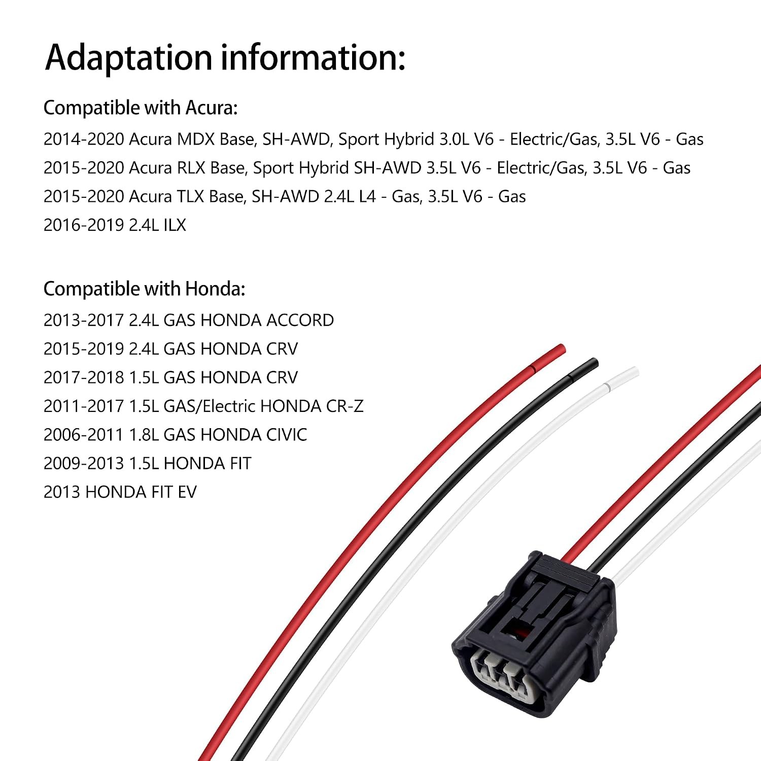 Honda Ignition Coil Connector Wiring Harness Replacement 30520-RNA-A01 L4