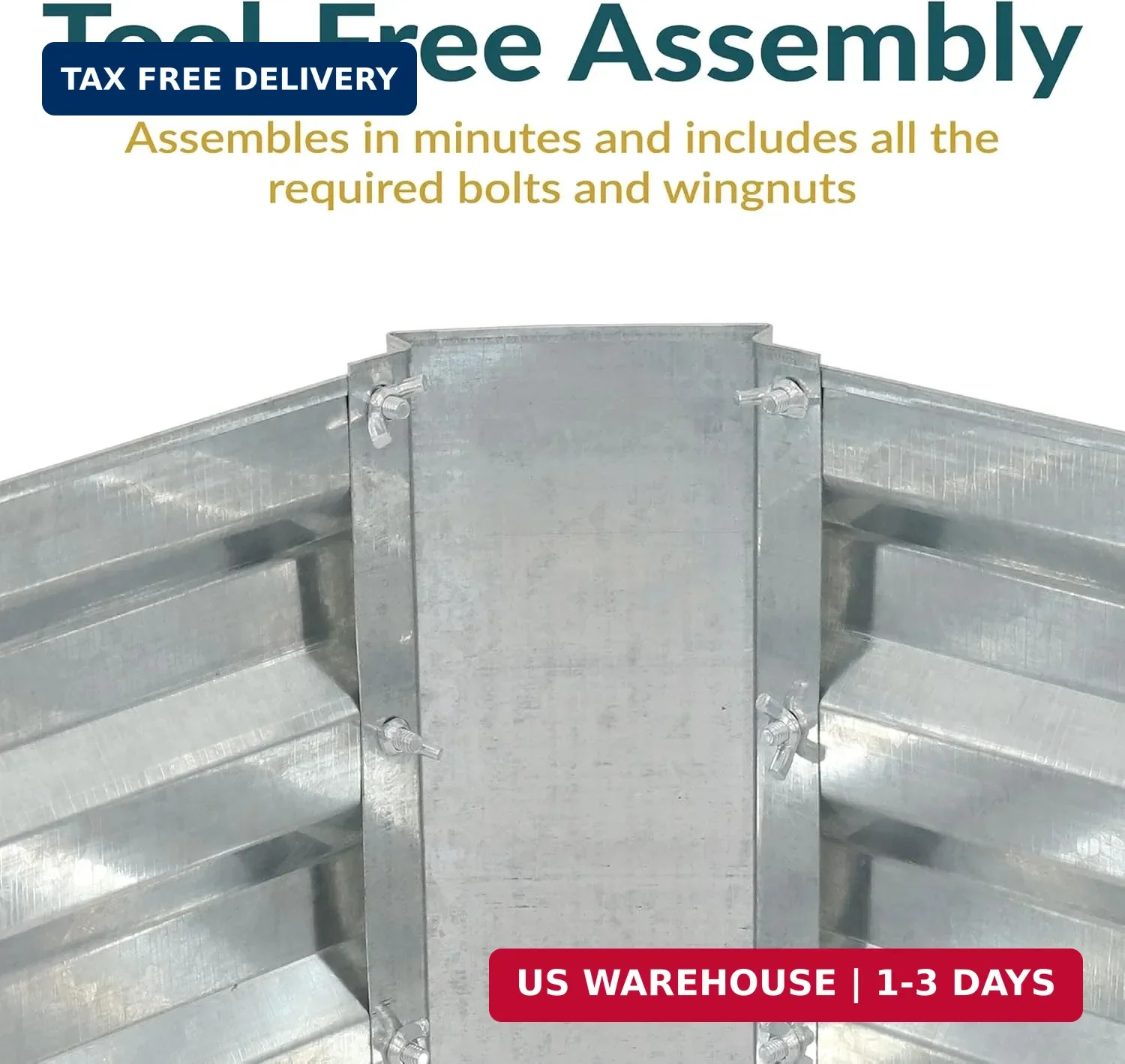 Sunnydaze Galvanized Raised Garden Bed Kit – 2x2x1 ft Outdoor Raised Garden Bed