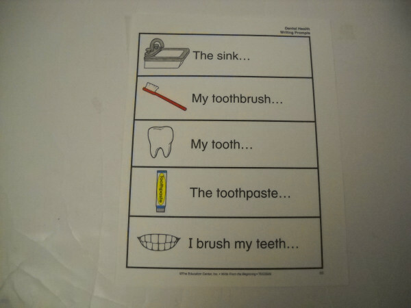 Dental Health K-1 Classroom Writing Center 13 Piece 6 Student Laminated New!