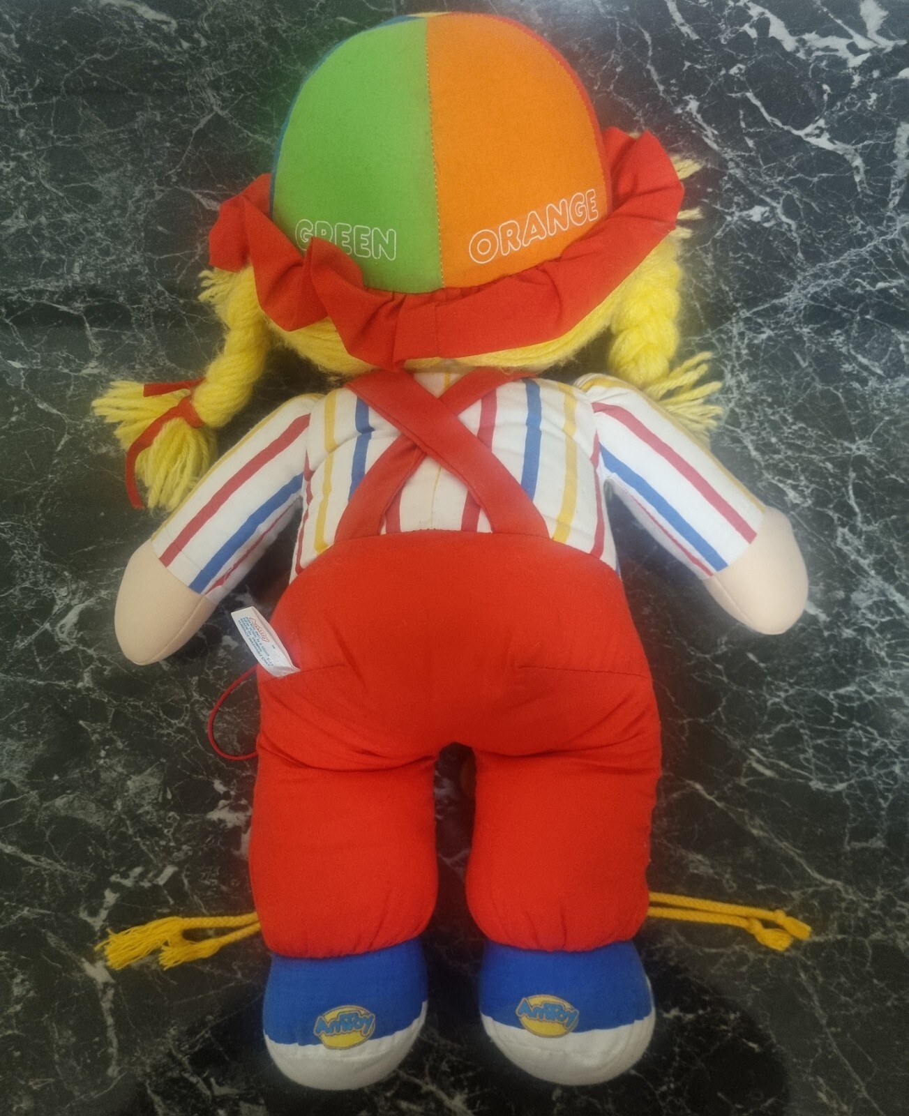 Amtoy Plush Doll Toy Teach Me Learning Toy American Greeing 18″ Vintage 1984