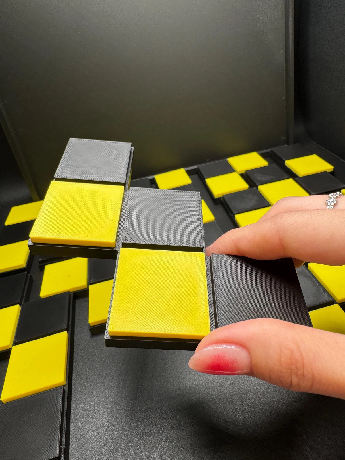 Antique Checkerboard Dissection Puzzle