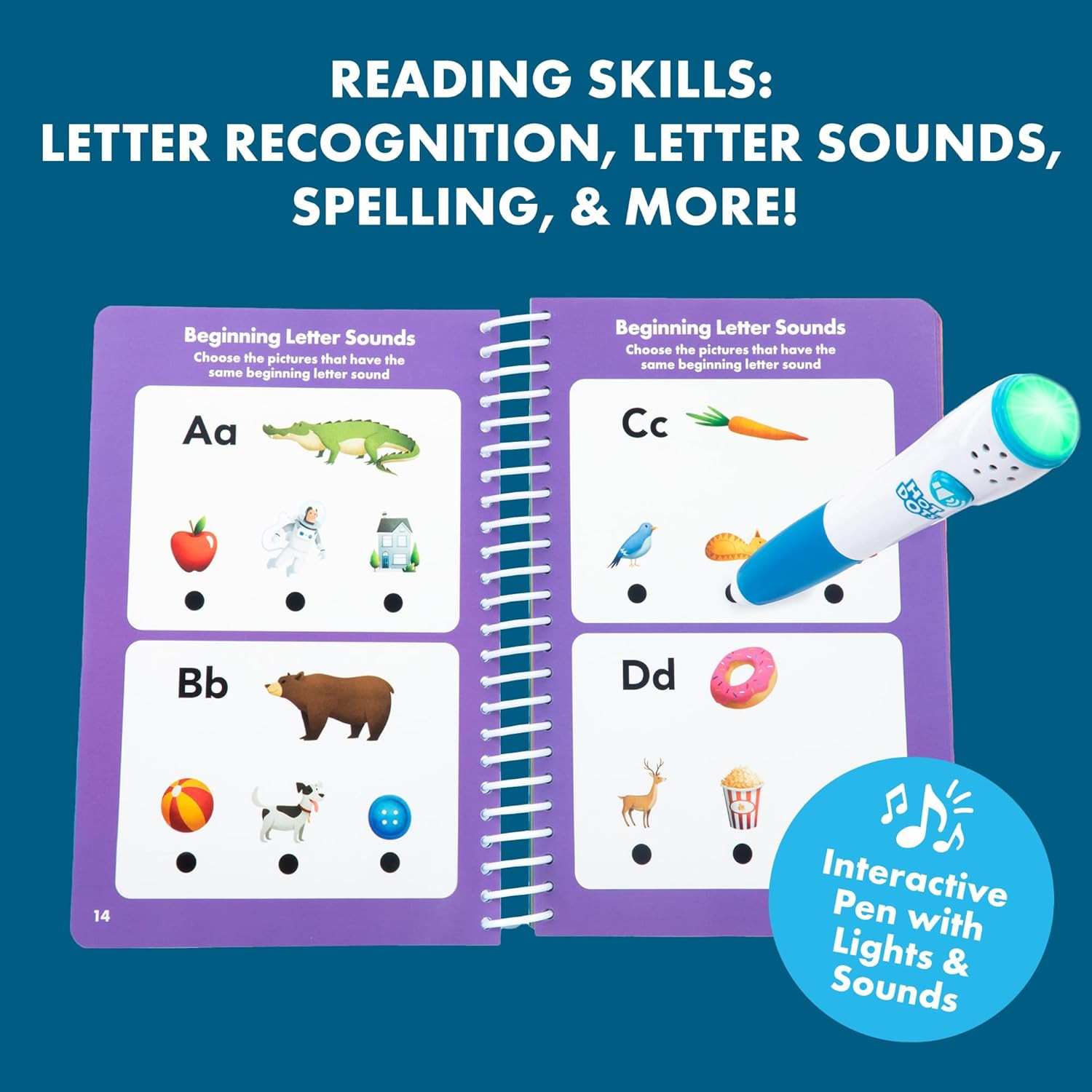 Hot Dots Preschool Essentials: Reading & Math Workbook – Preschool Workbooks wit