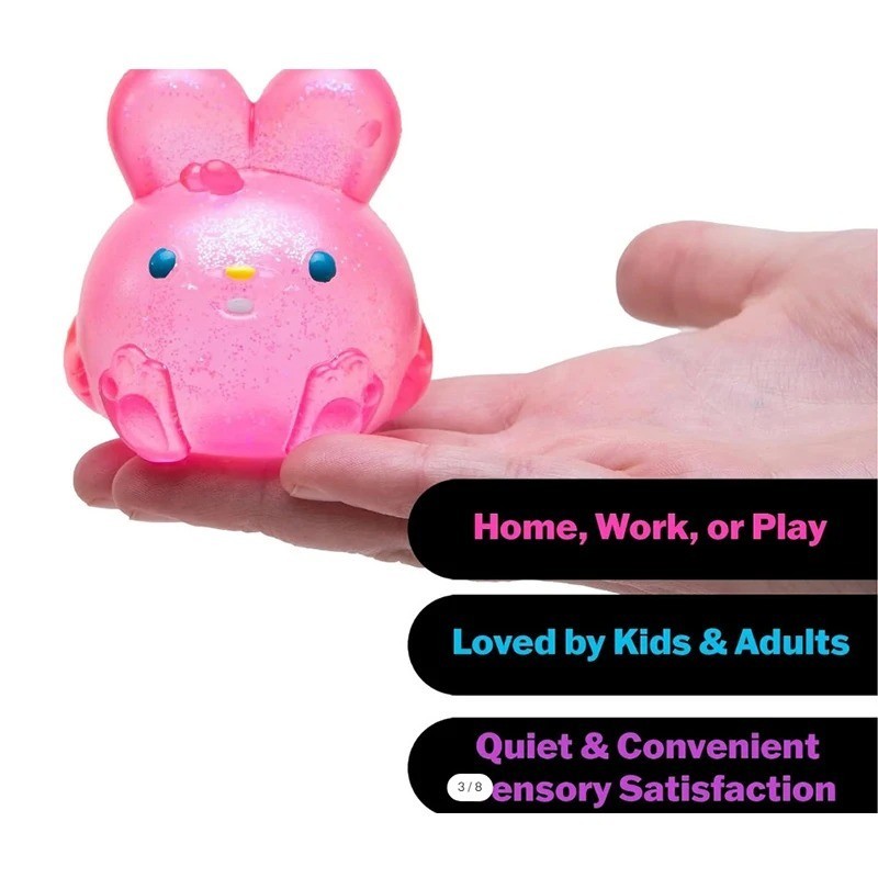 Jelly Hops Scented Easter Super Solid Squish Bunny rabbit Stress Toy