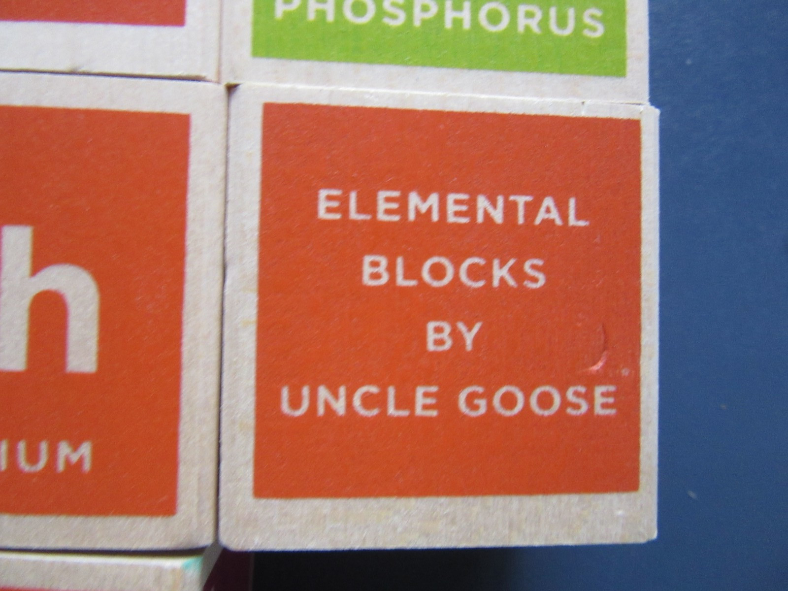 Uncle Goose Periodic Table of Elements wooden blocks lot of 39
