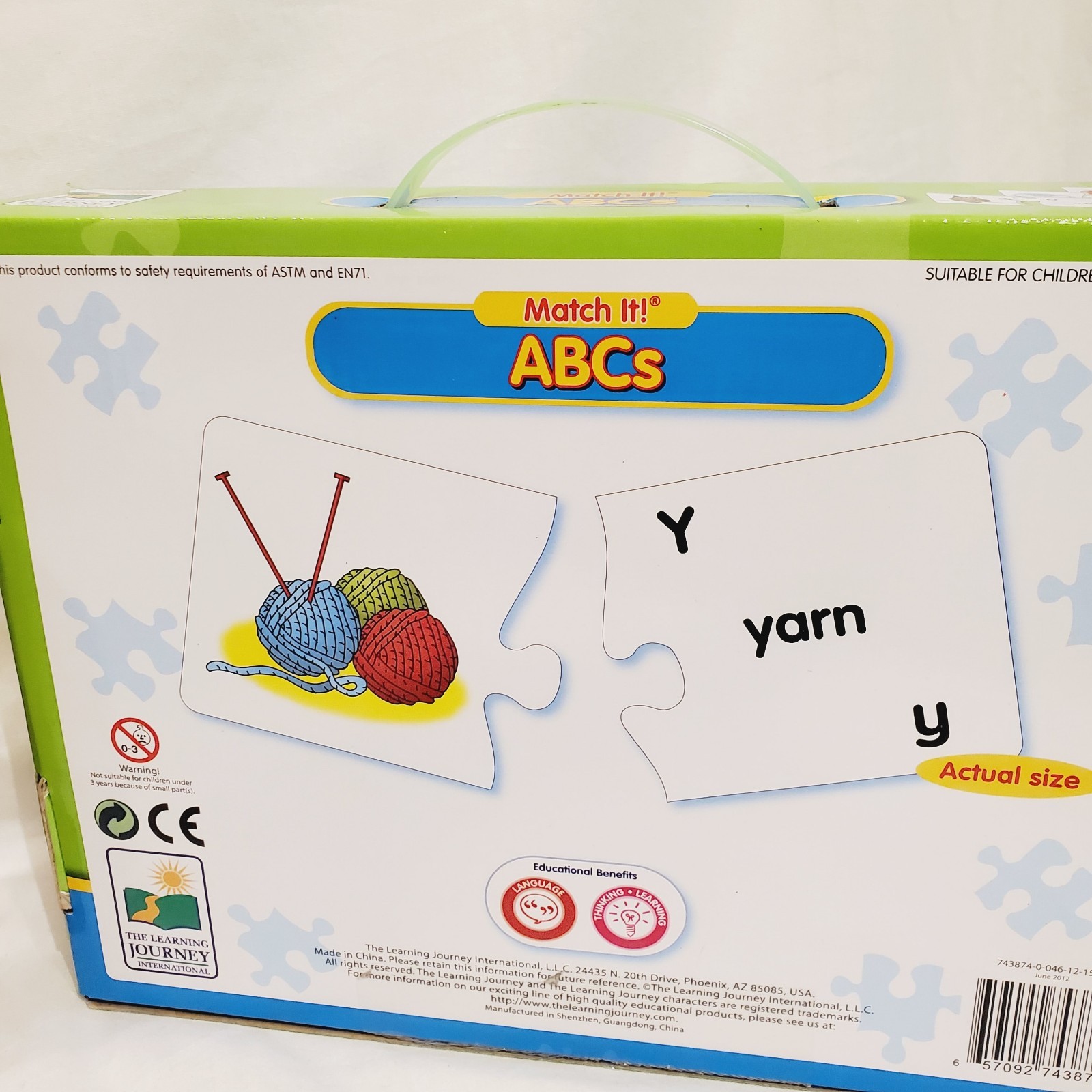 Match It! ABCs & Counting Box Set 26 pc and 30 pc Puzzle Sets Math Reading Skill