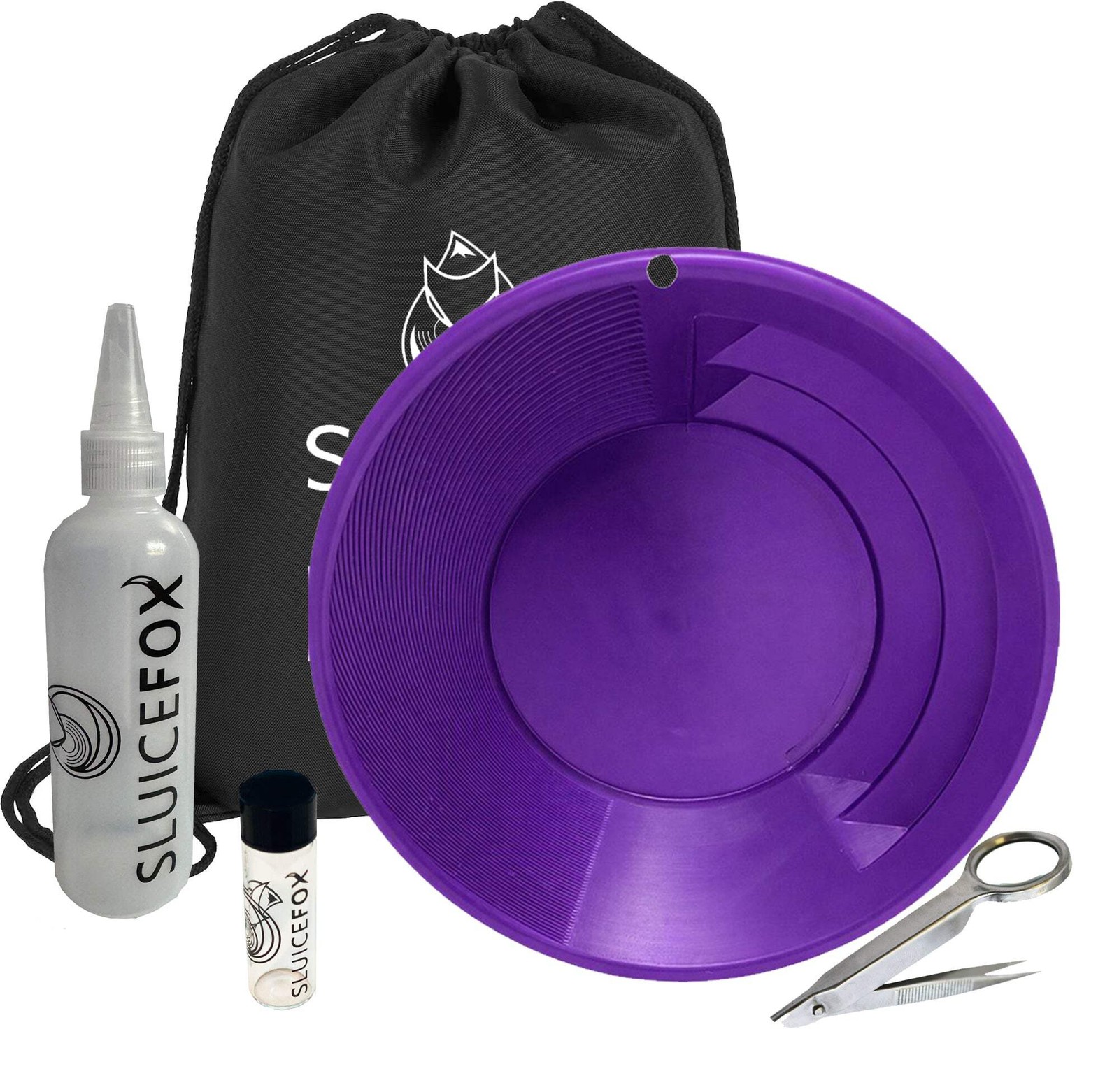 Gold panning starter kit for kids or adults; gold snifter bottle | spiral gold p