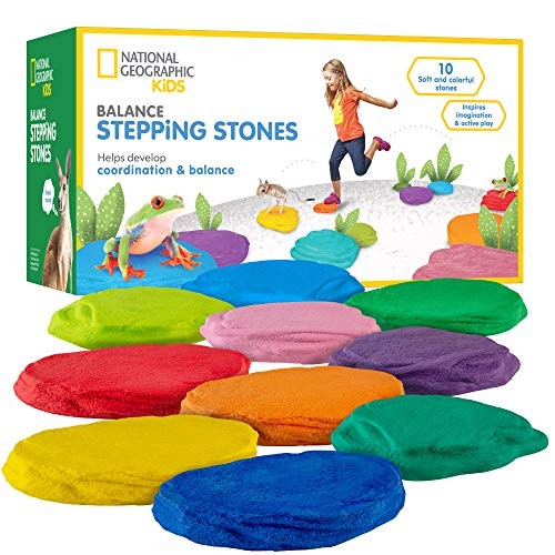 NATIONAL GEOGRAPHIC STEPPING STONES FOR KIDS 10 SOFT DURABLE NGSTEP10 MULTI