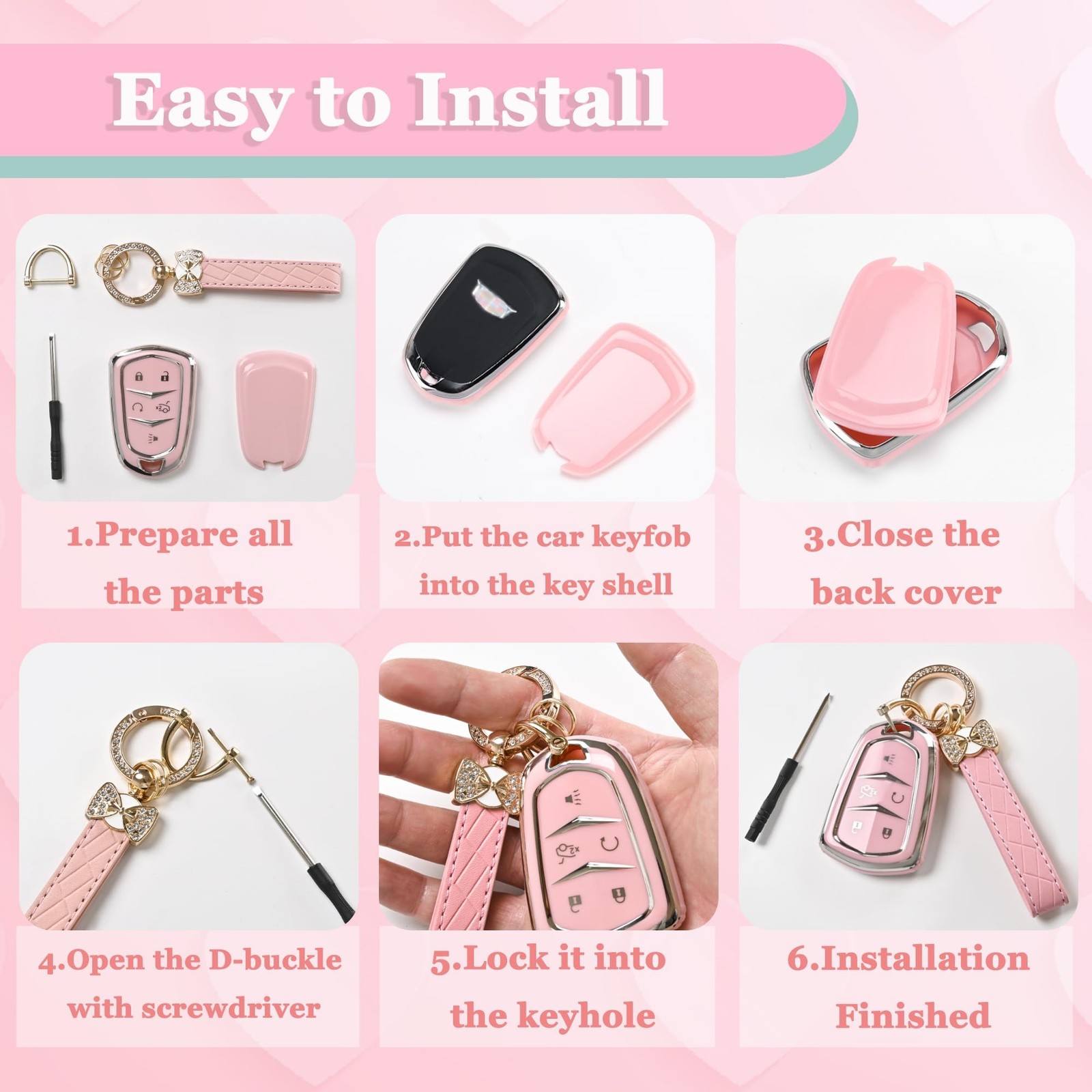 for Ford Key Fob Cover – Soft TPU Key case Holder Car Key Case Shell Protecti…