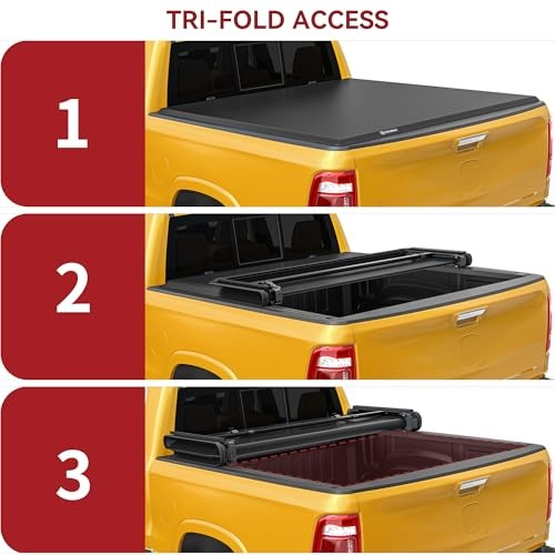YITAMOTOR SOFT TRI-FOLD TRUCK BED TONNEAU COVER DODGE RAM 1500 CETC-2009 – BLACK