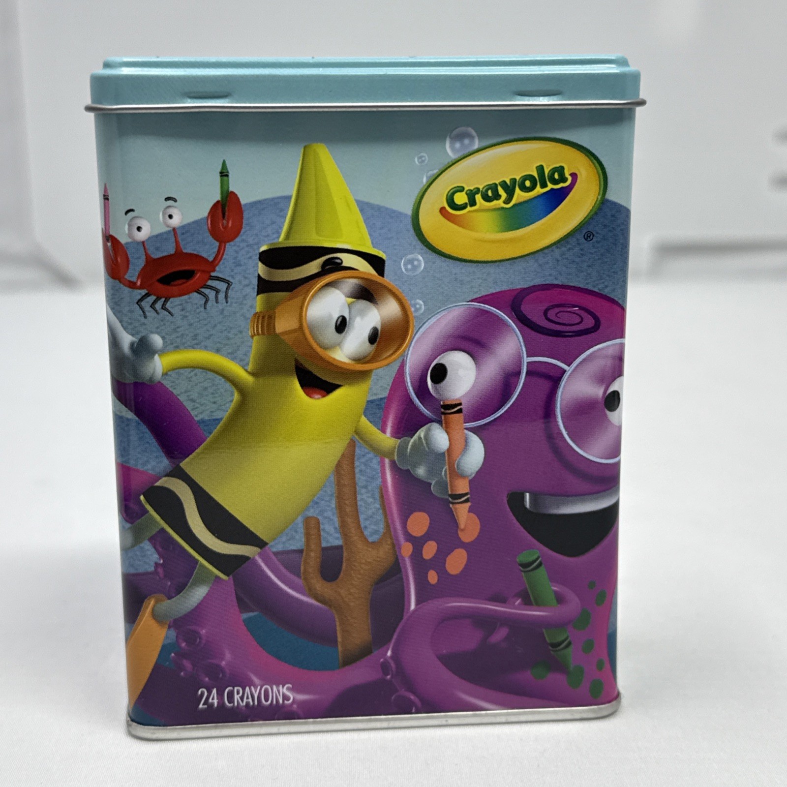 Crayola Imagination Tins Underwater, 24 Crayons in Tin, New