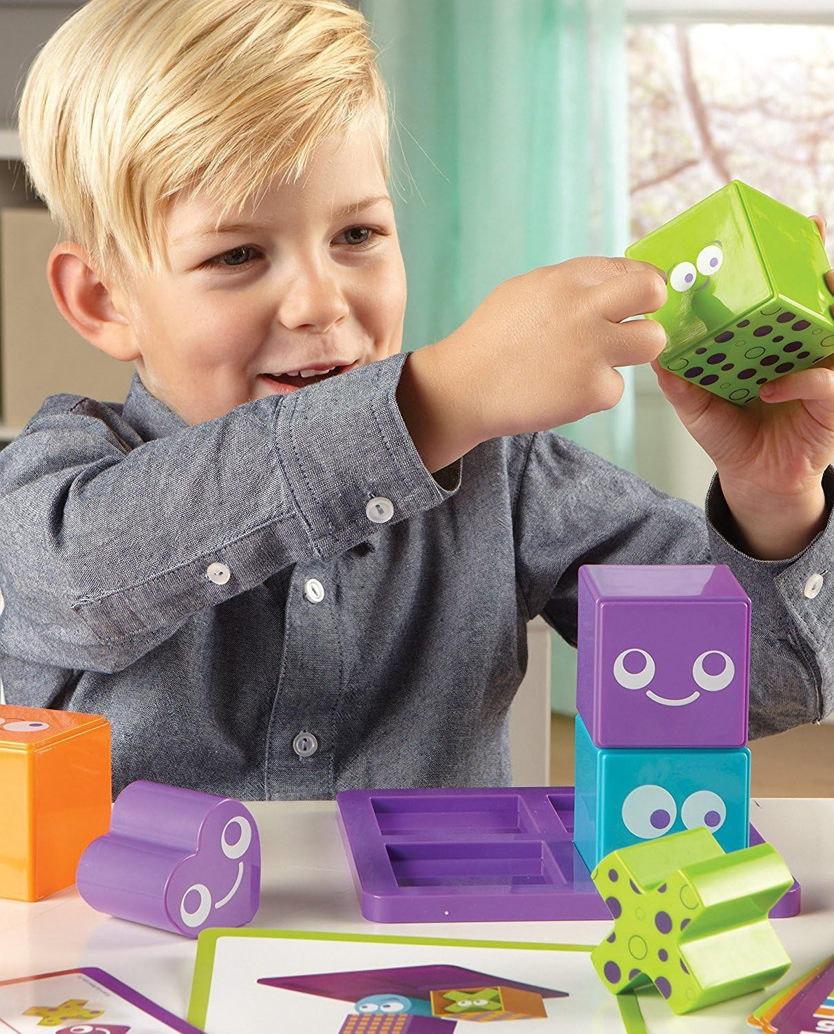 Mental Blox Jr. Early Logic Game – 8 Pieces, Ages 4+ Educational Games for Kids,