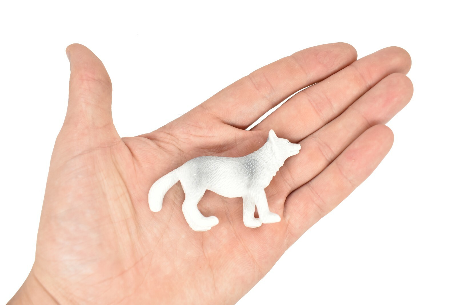 Fox, Arctic, White, Plastic Animal, Educational, Toy, Kids, Realistic 3″ OK21