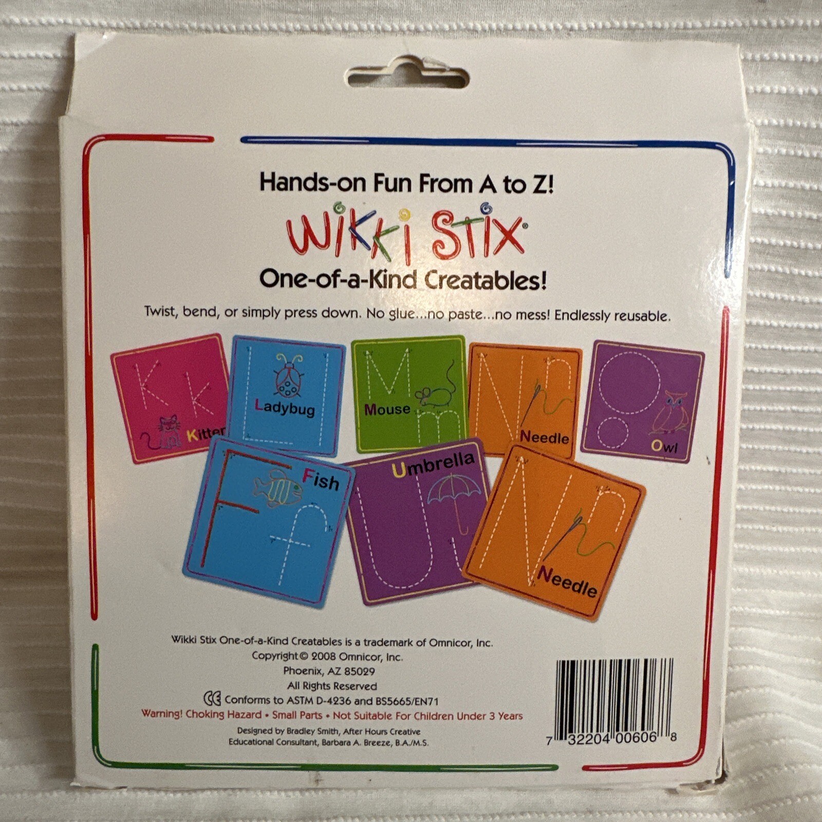Wikki Stik Alphabet Cards A-Z Set NEW Vintage 2008