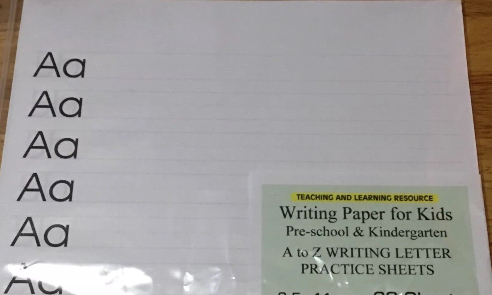 Writing Paper for Kids – A to Z WRITING LETTER PRACTICE SHEETS 100 sheets