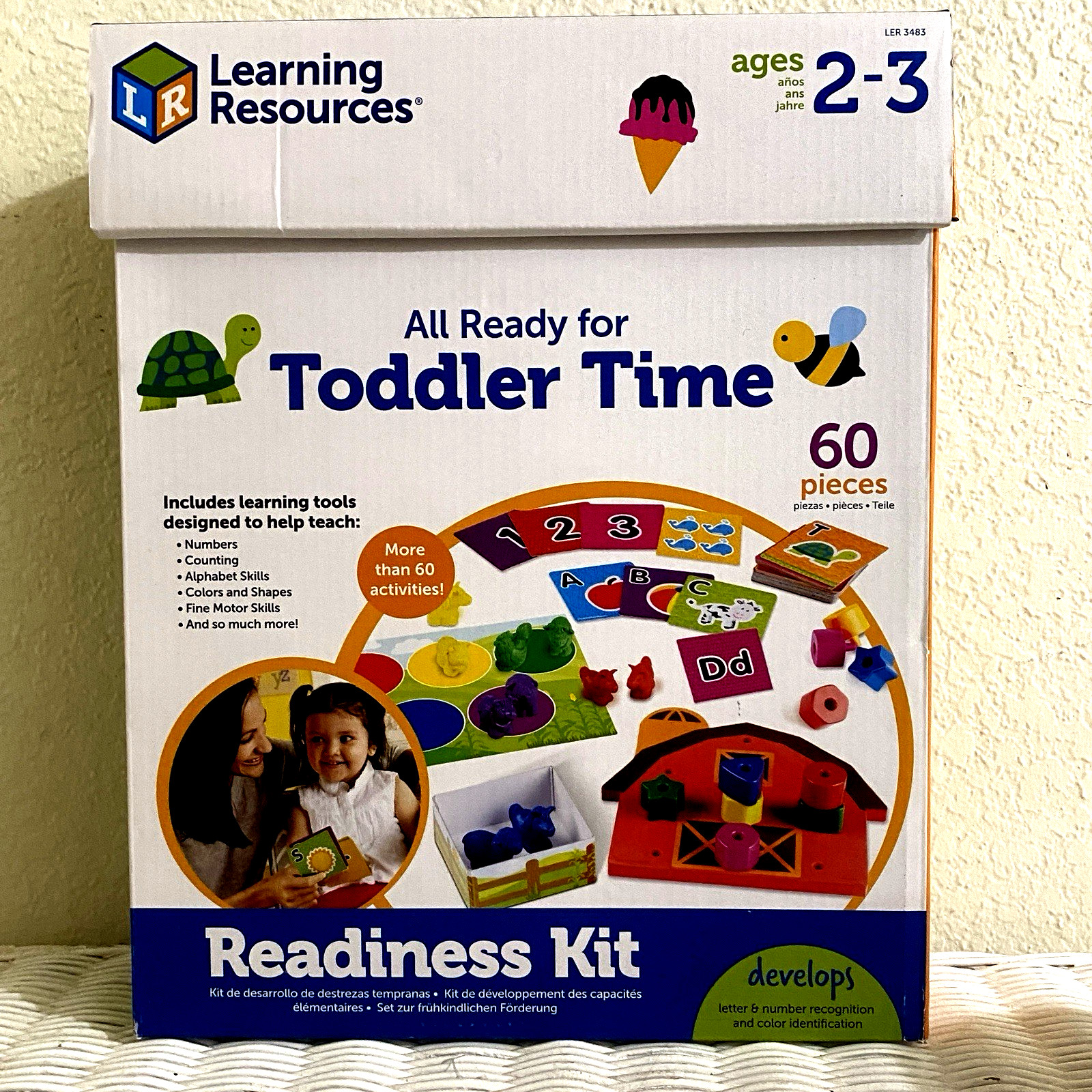 LEARNING RESOURCES All Ready For School Toddler Time Readiness Kit 60 Pieces