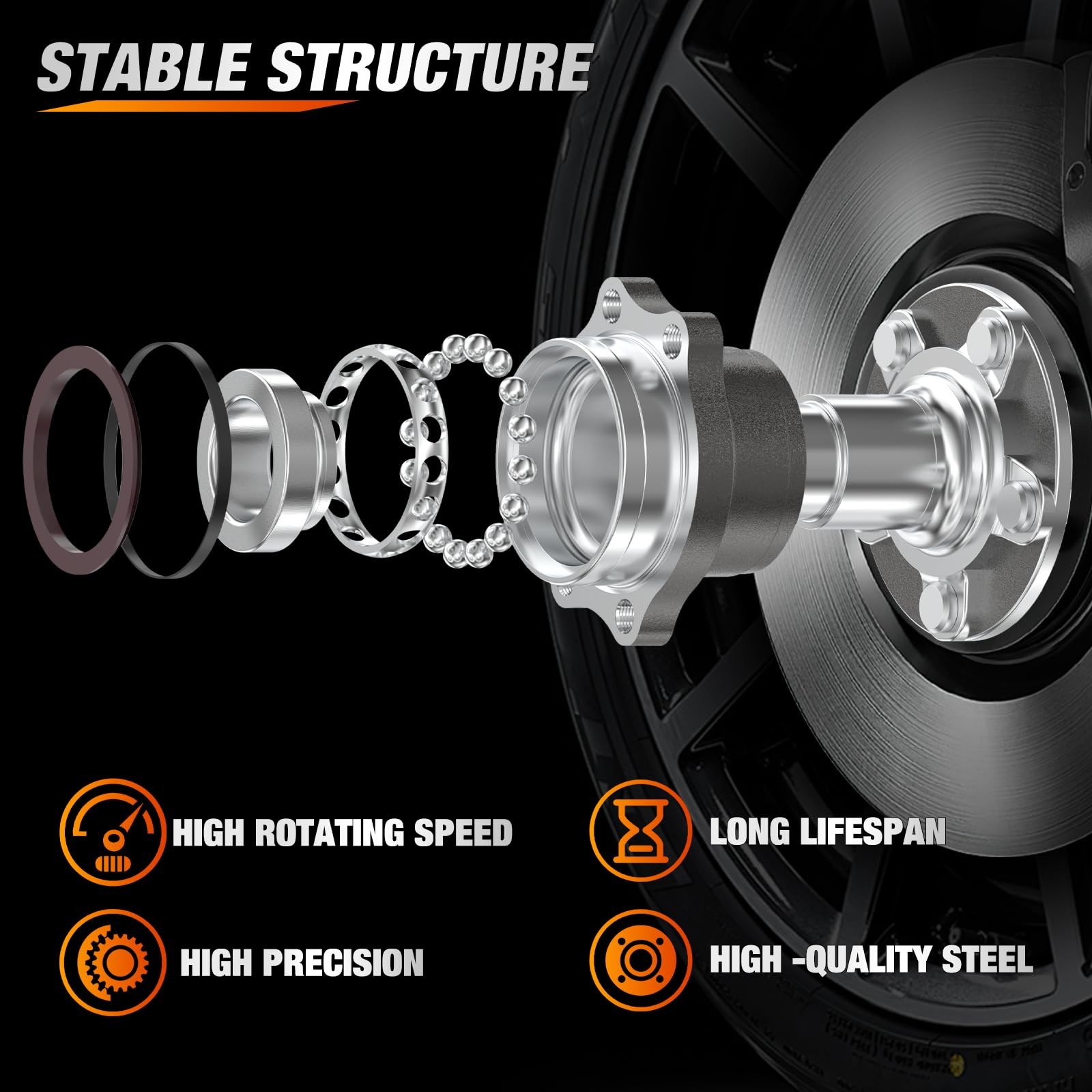 Rear Wheel Bearing Hub Assembly for Subaru Forester Impreza Crosstrek