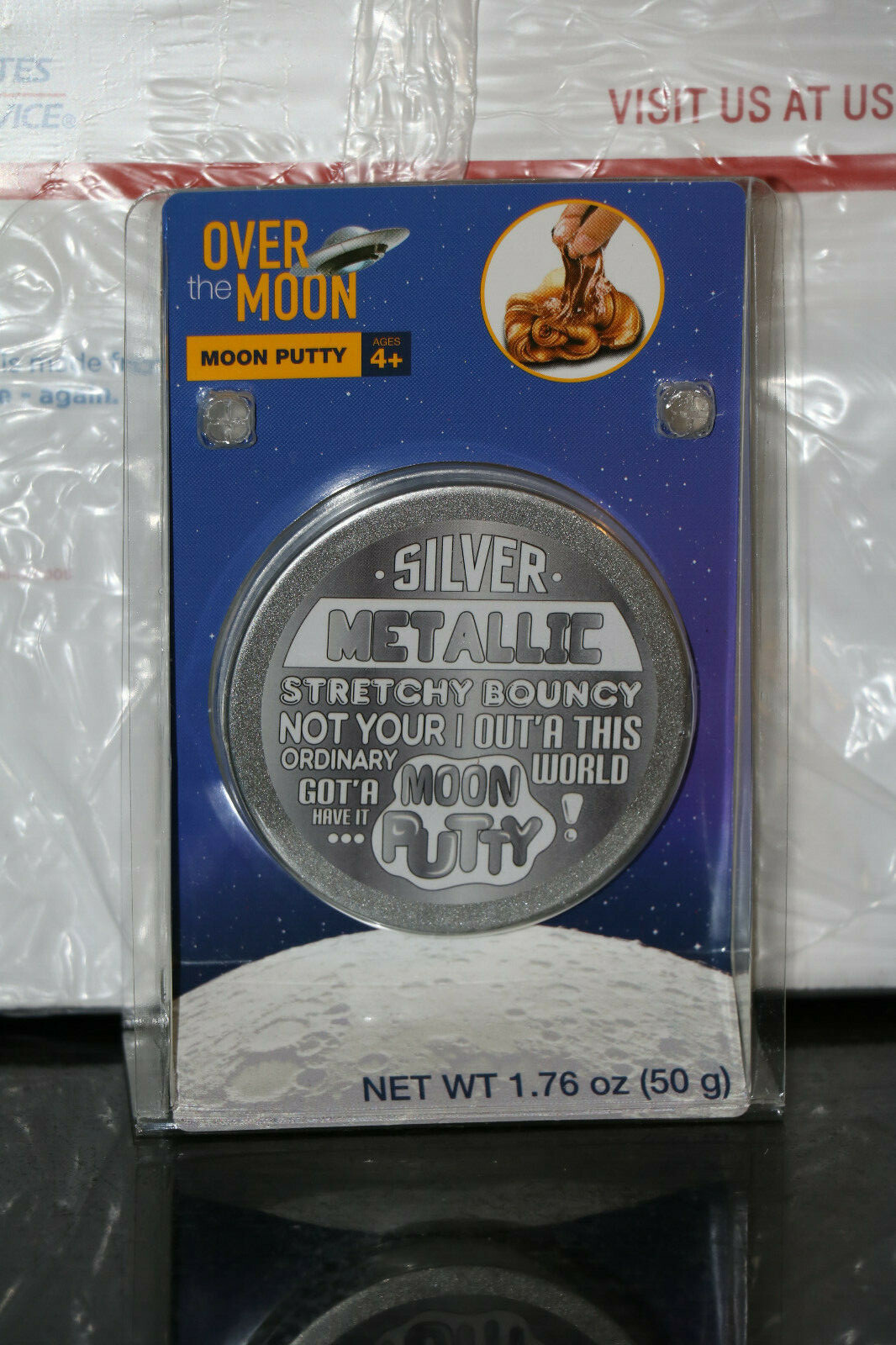 Over The Moon Moon Putty “Glow In The Dark, Silver, Blue, and Gold Metallic