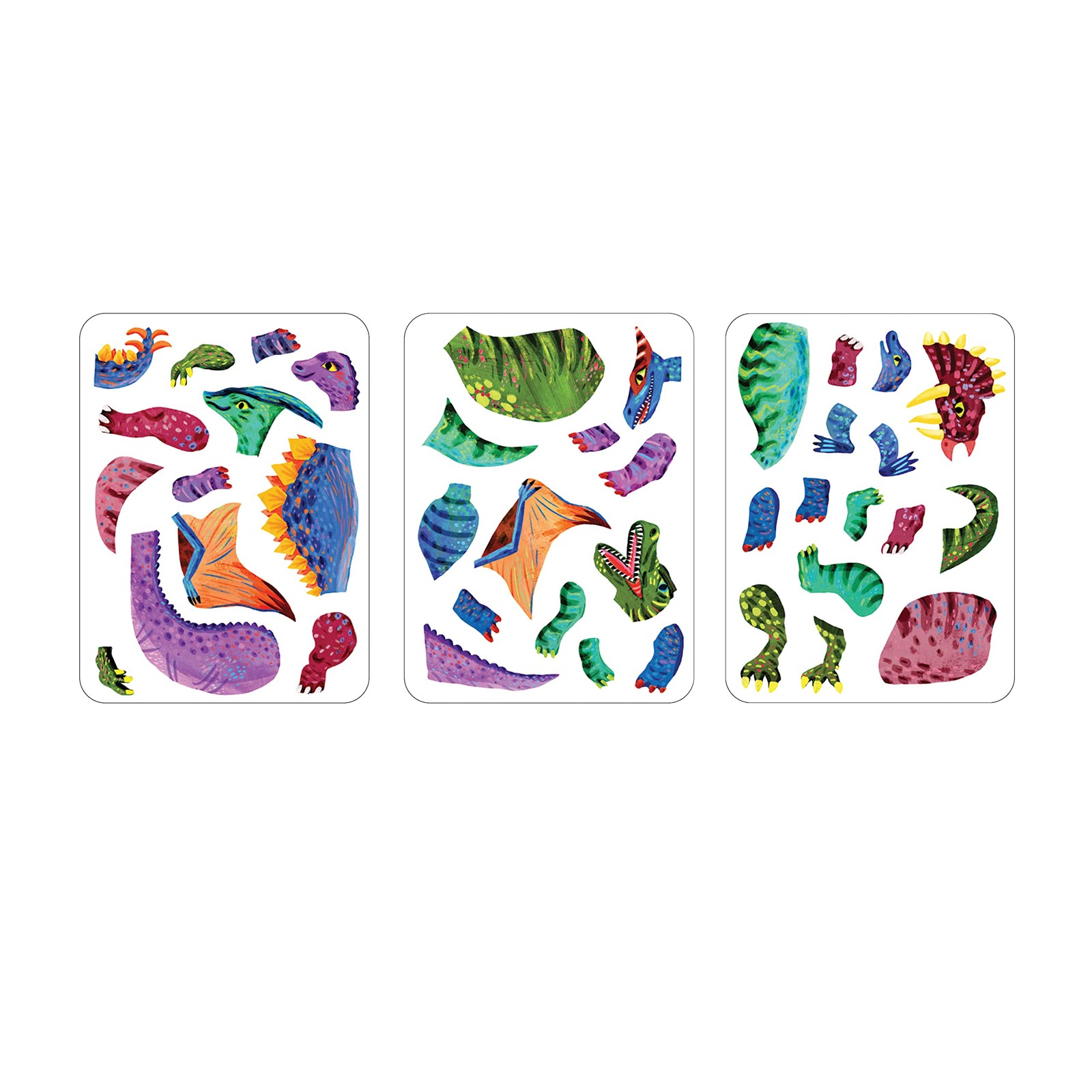 Mudpuppy Dino Mix Up Magnetic Toy for Kids with Storage Tin and Scenes