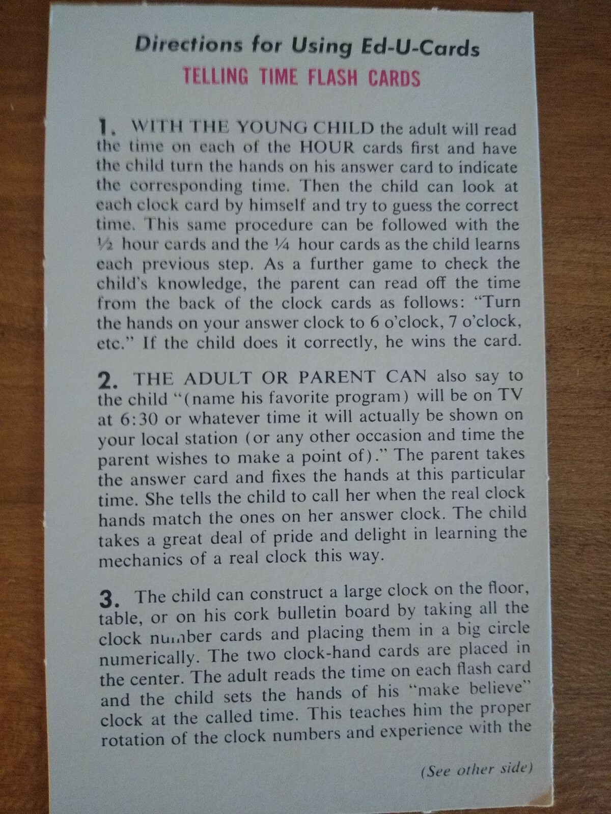 Edu-cards Telling Time Flash Cards (Ages 5-9)