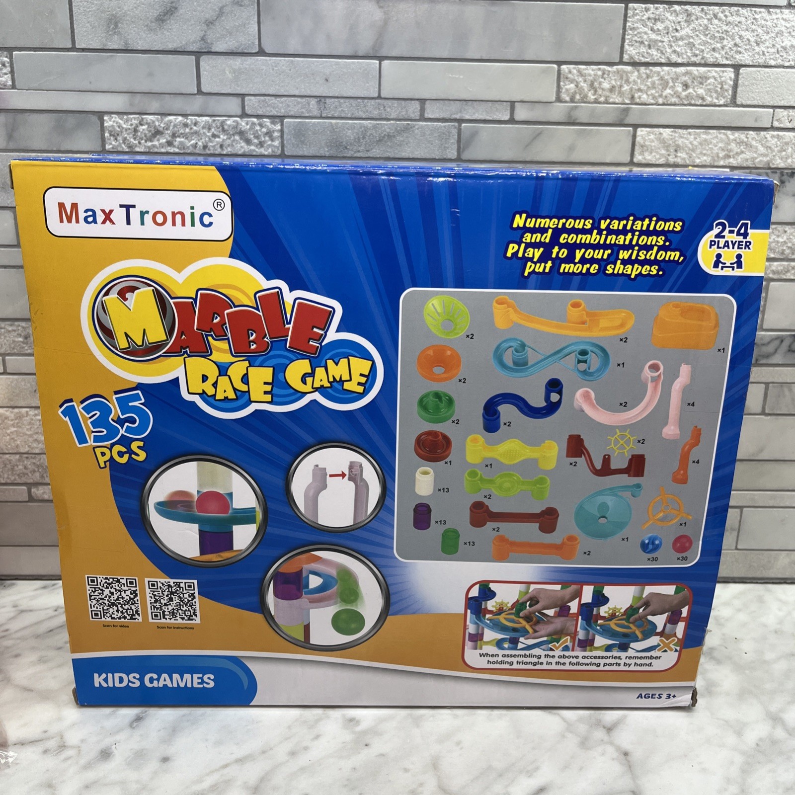 Marble Race Game 135 Pieces STEM Toy Ages 3+ Model 8104 ifollower Creative Fun!
