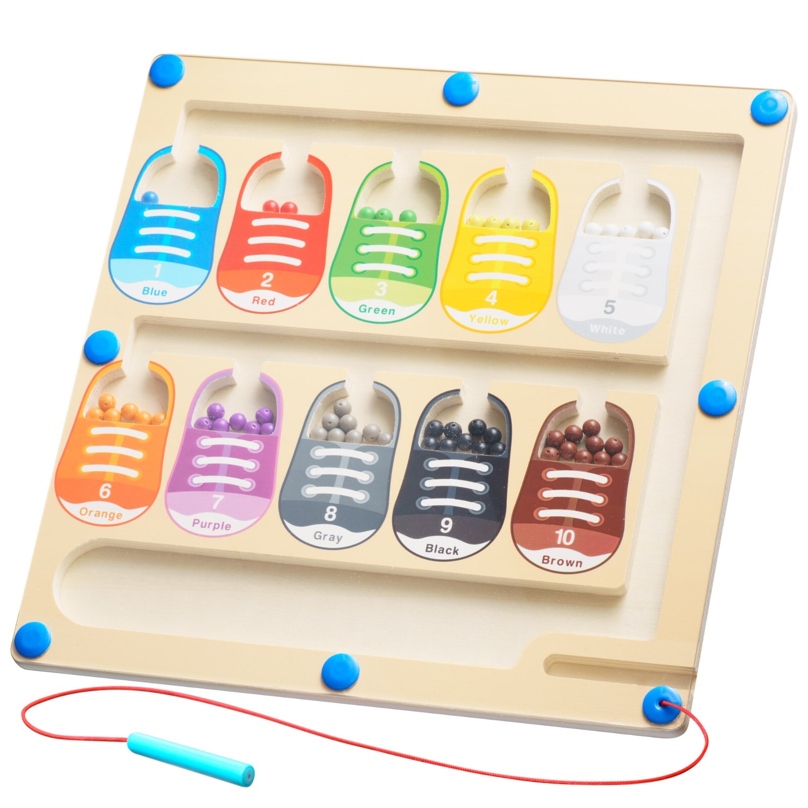 SUPERDADZ Magnetic Color & Number Maze Montessori Toy Toddler Learning Counting