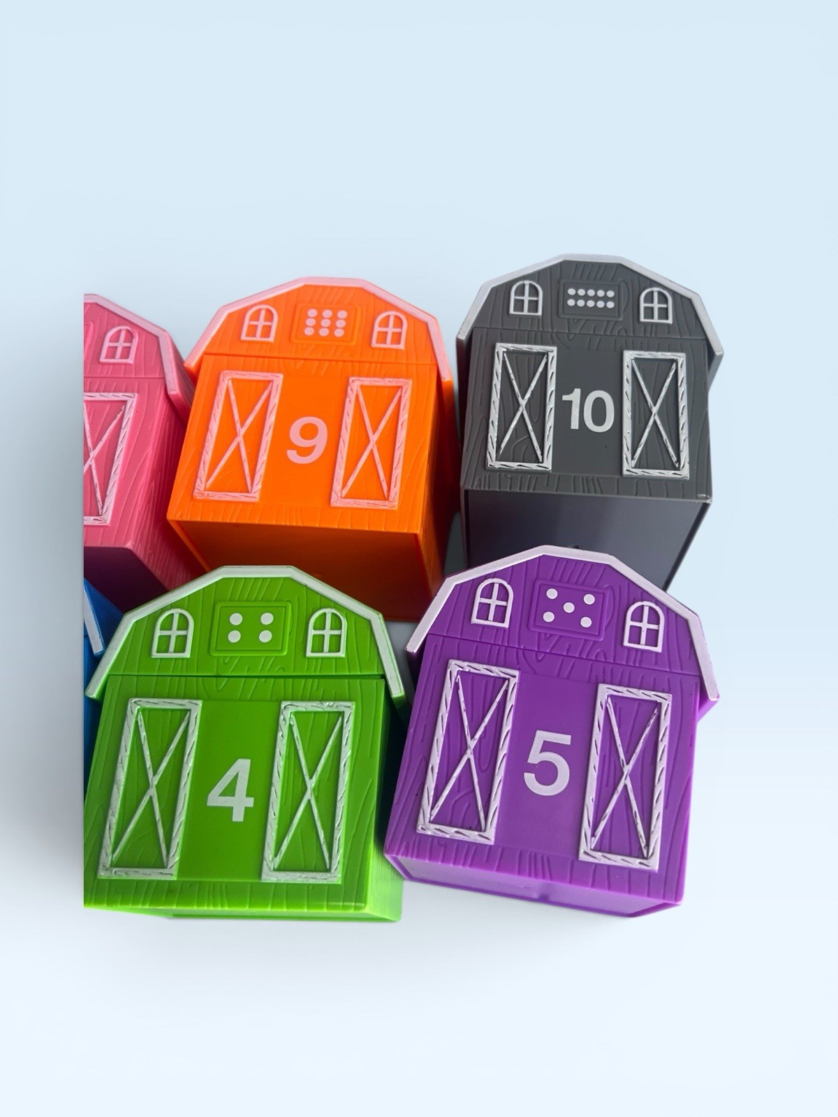 10 Pc Barns Montessori Learning Toys Toddlers Counting Colors No Animals