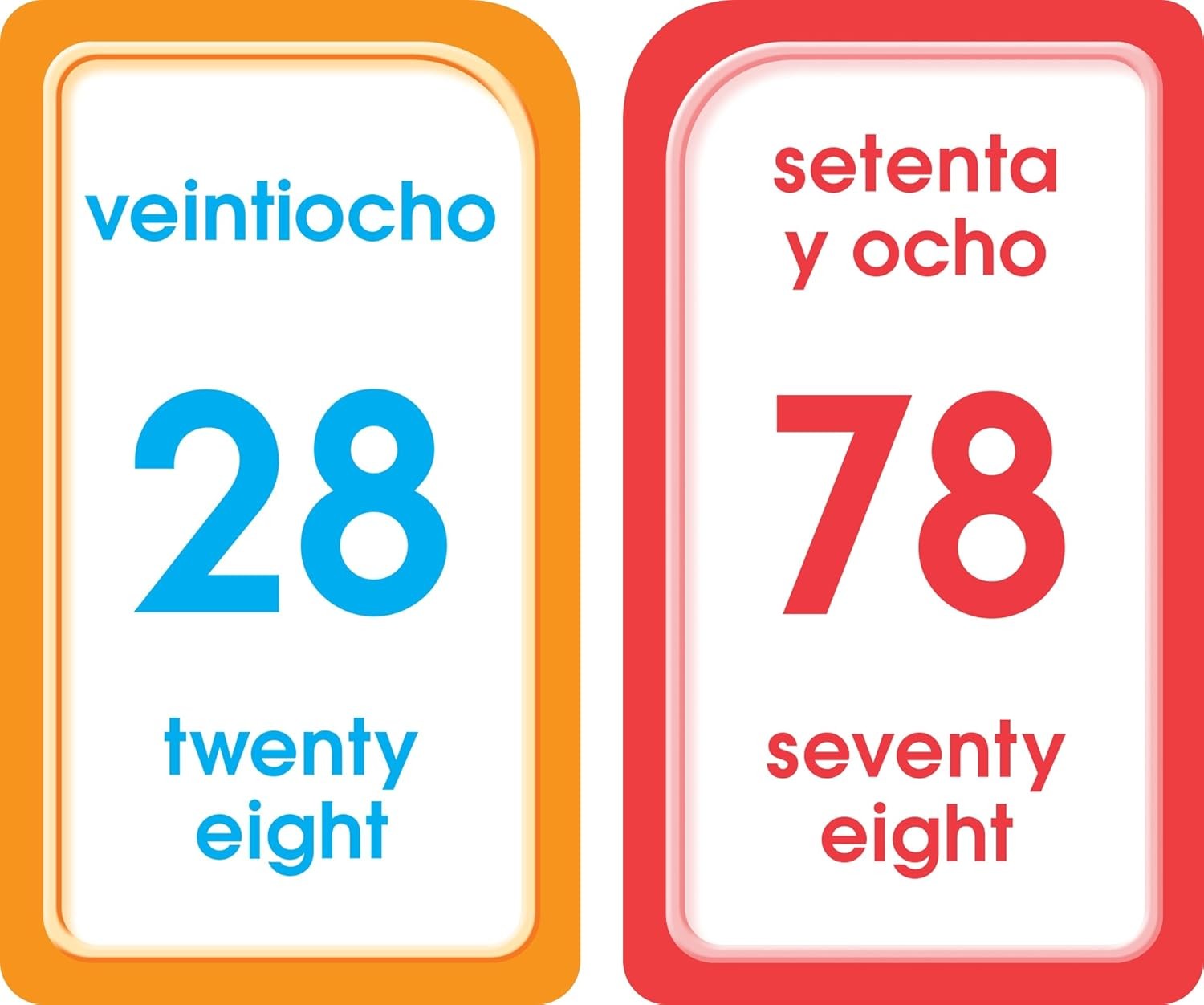School Zone – Bilingual Numbers 1-100 Flash Cards – Ages 4+, Preschool to
