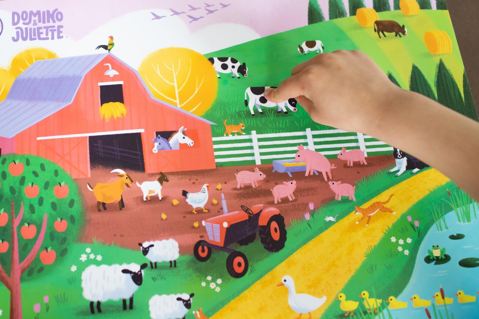 Domino Juliette Farm Educational Placemat Toddler Learning