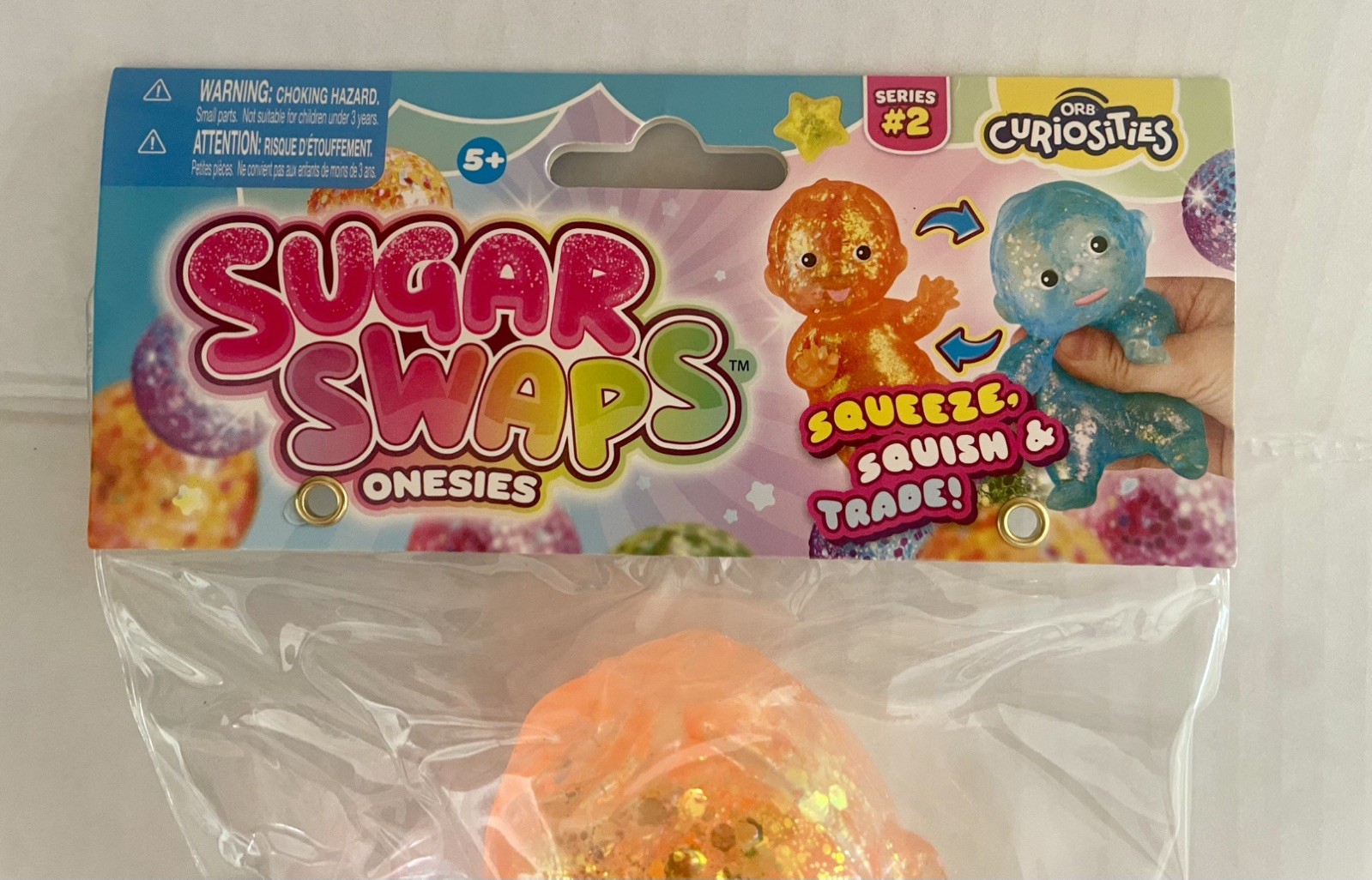 ⭐Authentic VIRAL ORB Sugar Swaps Onsie Jumbo Baby Squishy Glitter NEW Five Below