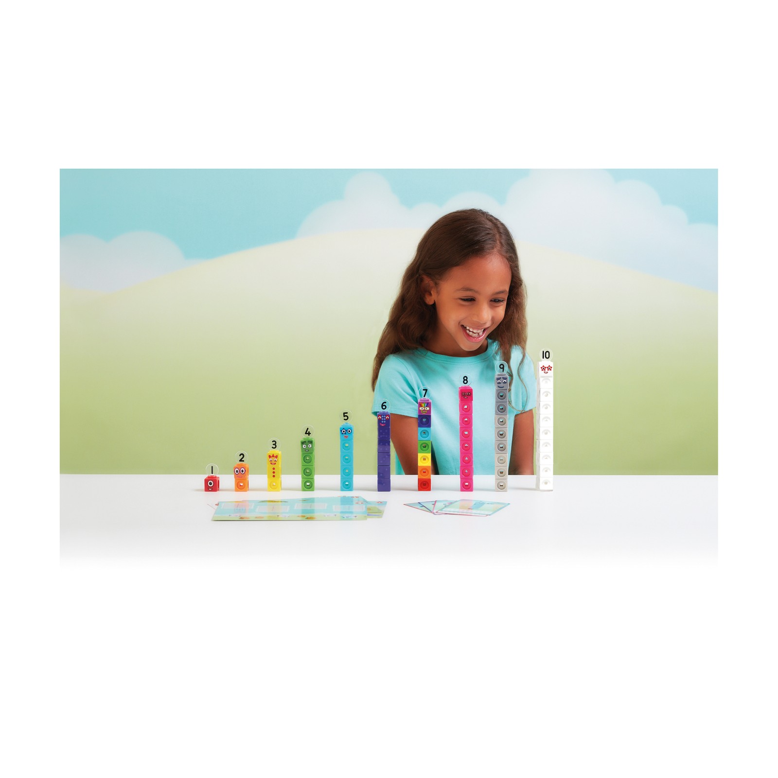 New – hand2mind MathLink Cubes Numberblocks 1-10 Activity Set – Ages 3+