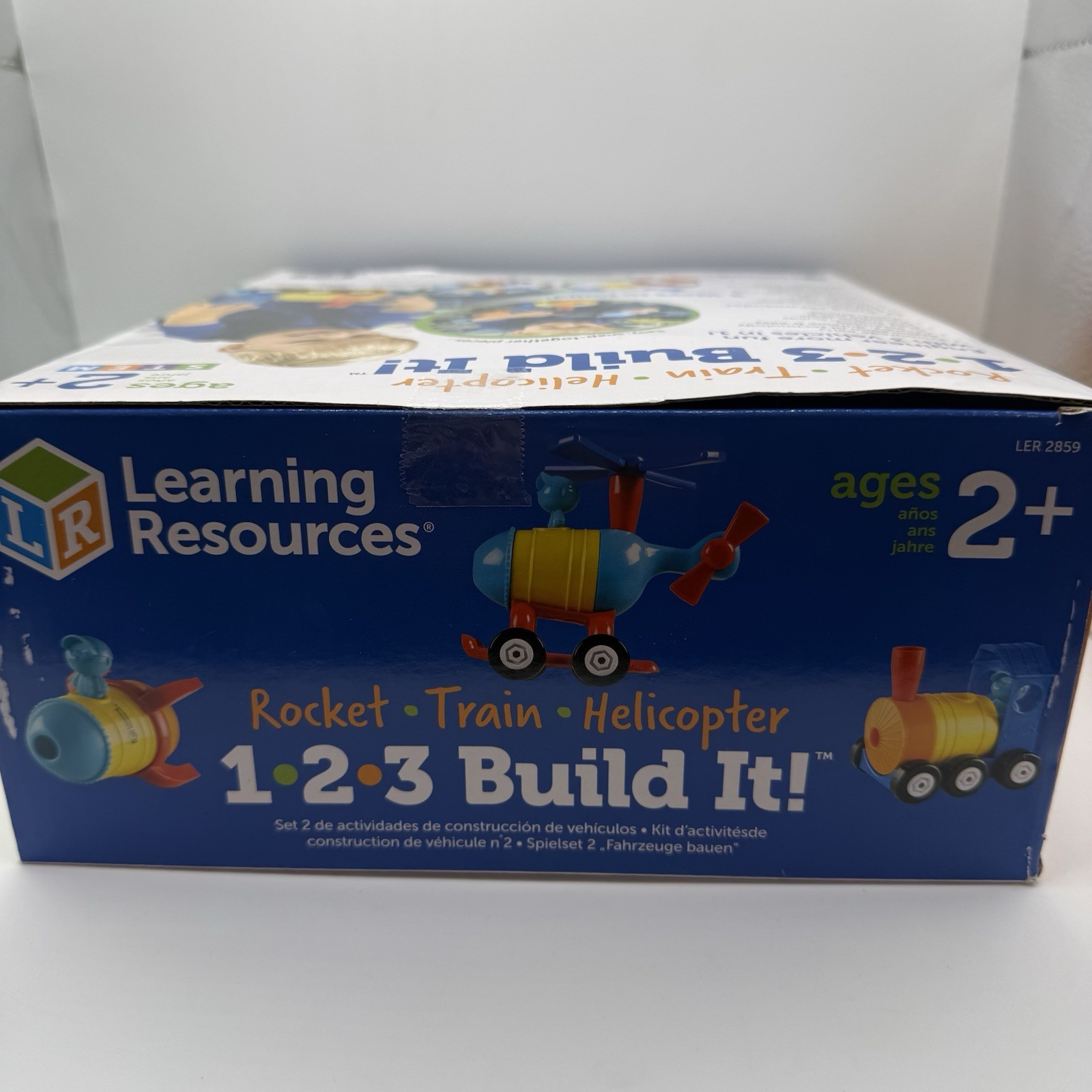Learning Resources 1-2-3 Build It Rocket Train Helicopter STEM Toy New
