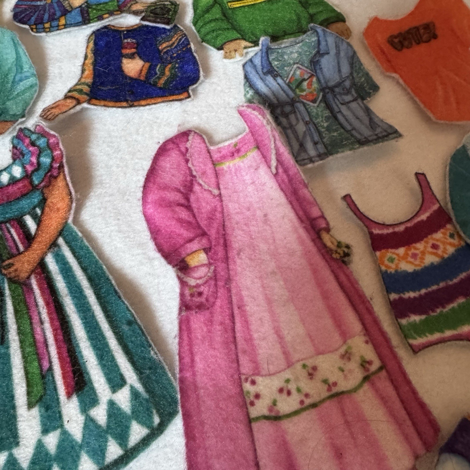 Vintage Felt Dress Up Felt Characters Flannel Graph Flannelgraph Dolls 80s