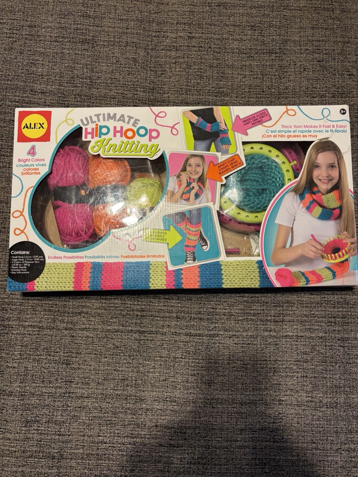 ALEX Toys Craft Ultimate Hip Hoop Knitting Bright Colors Yarn Instructions !NEW!