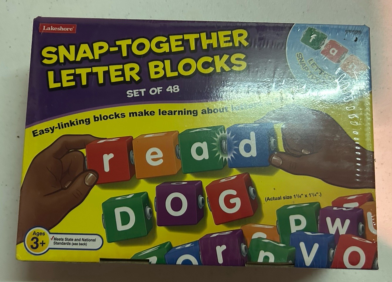 Lakeshore Brand New Snap Together Letter Blocks Set of 48 Educational Centers Sc