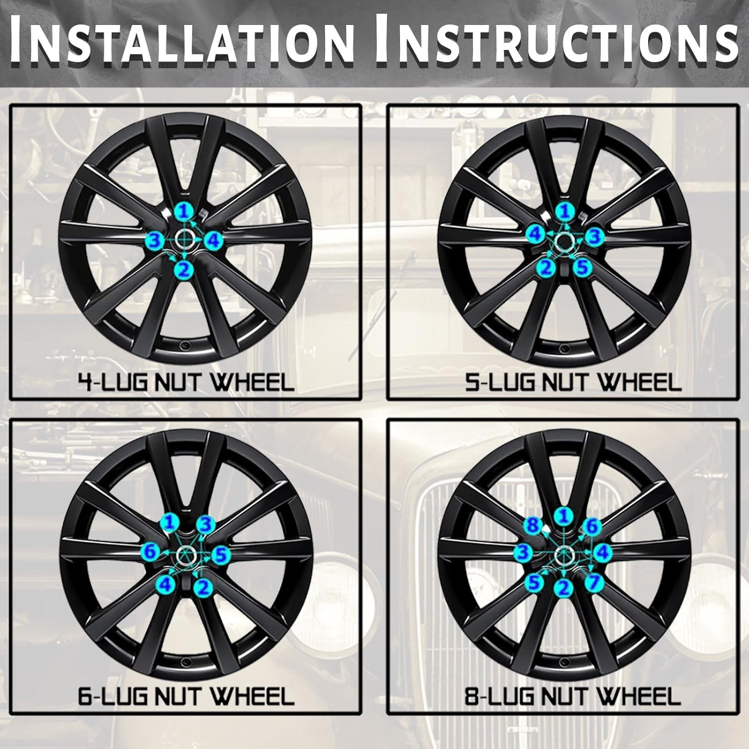 Set of 24 M14x1.5 Lug Nuts Comptible with Replacing Silverado Tahoe Suburban Tah