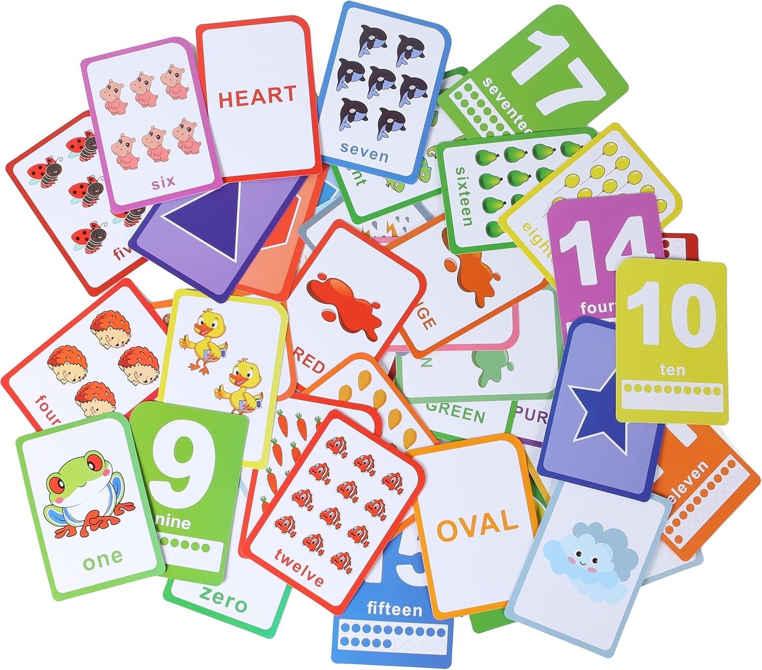 Durable Toddler Flash Cards – 52 Double-Sided Cards for Engaging Learning Play