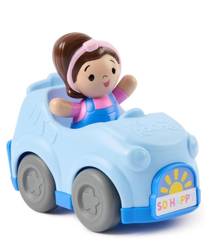 Ms. Rachel 1-2-3 Roll! Vehicle with Click-in Figure & Pull Back Action,