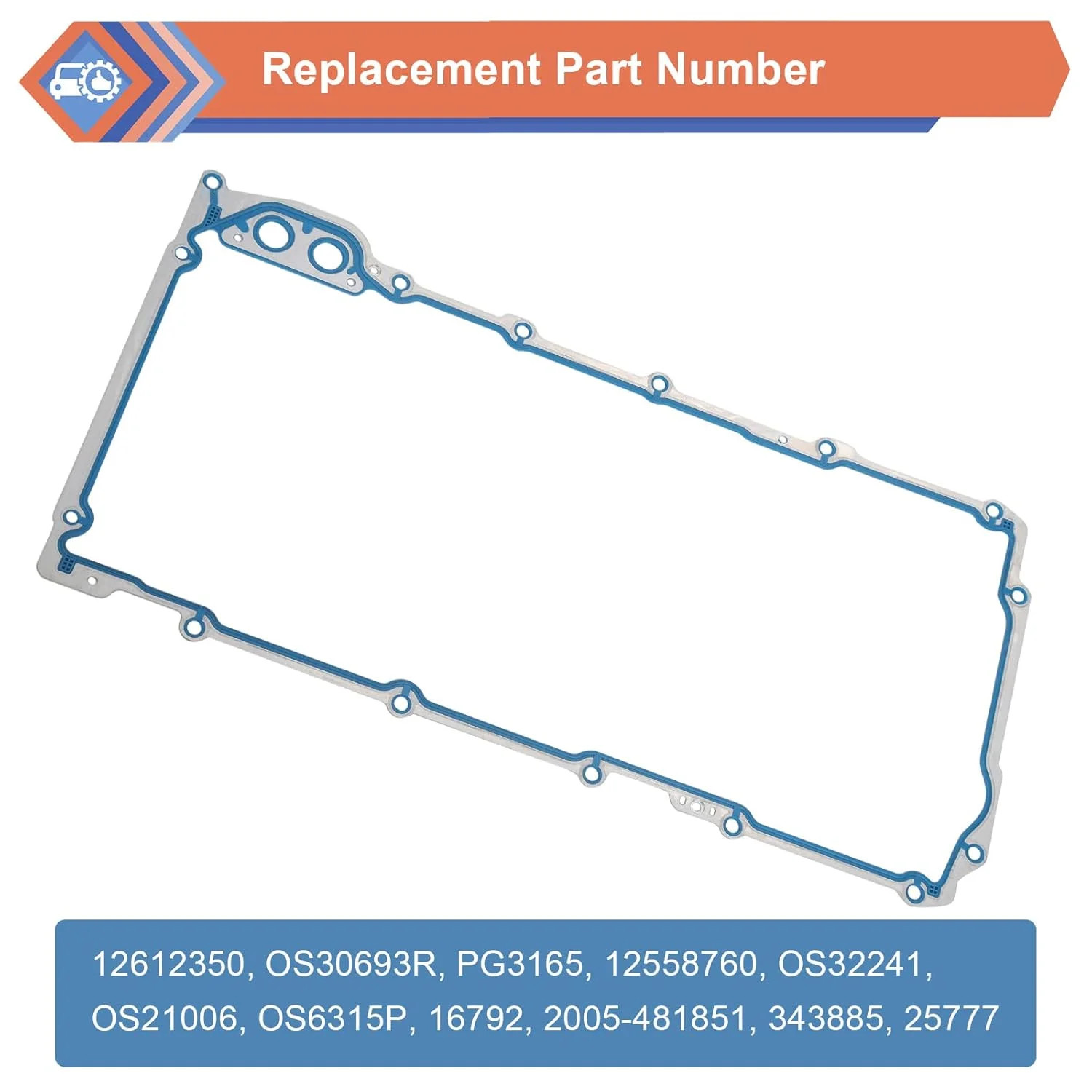 Engine Oil Pan Gasket Set For Chevy GMC Cadillac Vehicle 4.8L 5.3L 6.0L 6.2L Sil