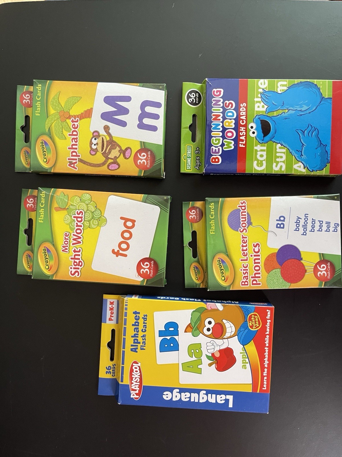Spectrum Sight Words & Language Arts Workbooks + Alphabet/Phonics Flash Cards