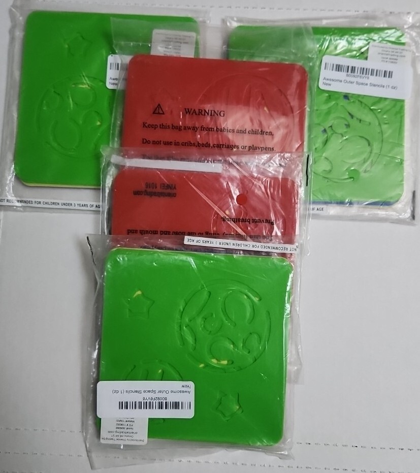 5 Pk Awesome Outer Space! 60 Stencils Educational and Learning Activities