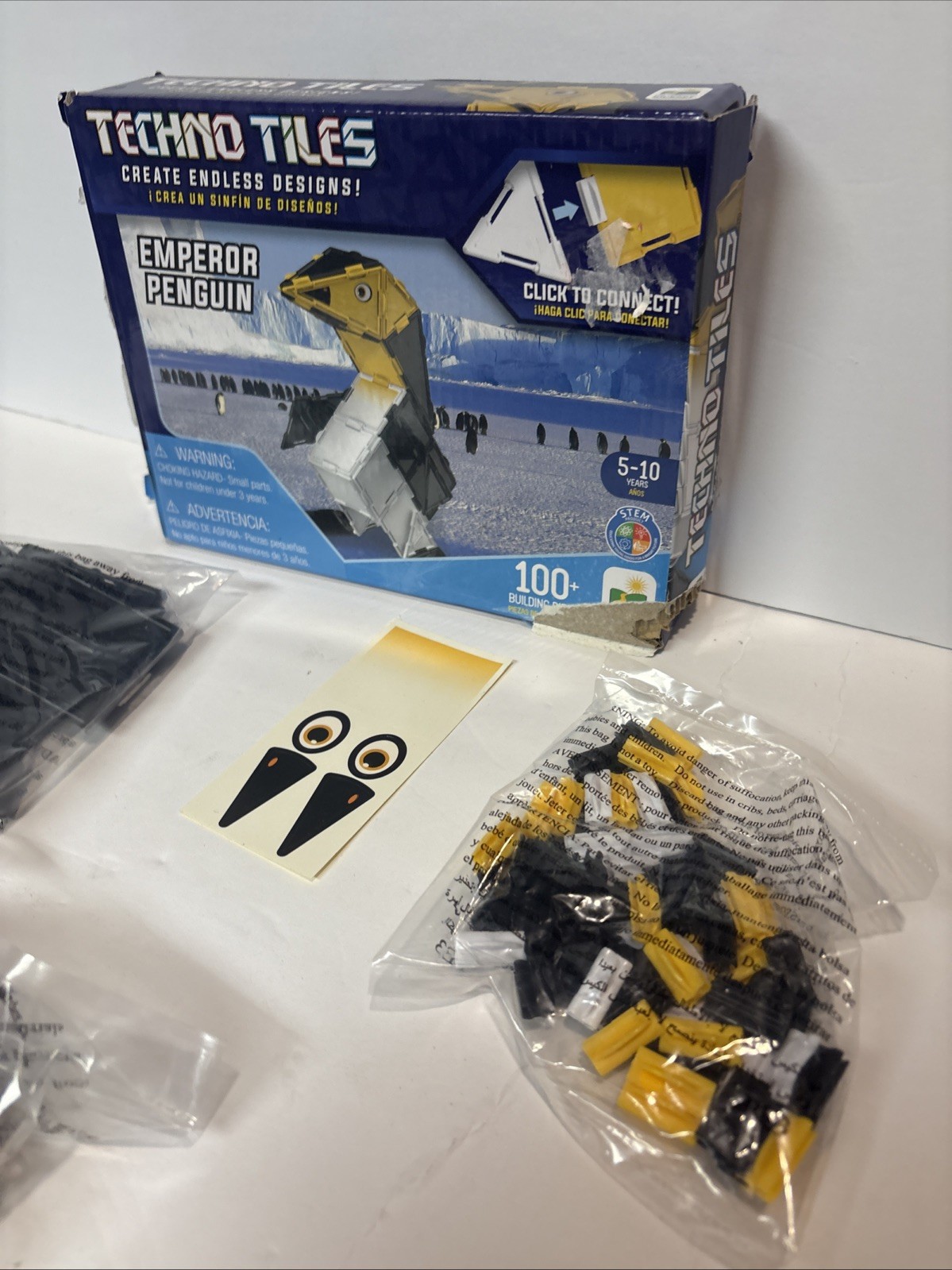 The Learning Journey Techno Tiles – Emperor Penguin: 100+ Pcs New (Open Box)
