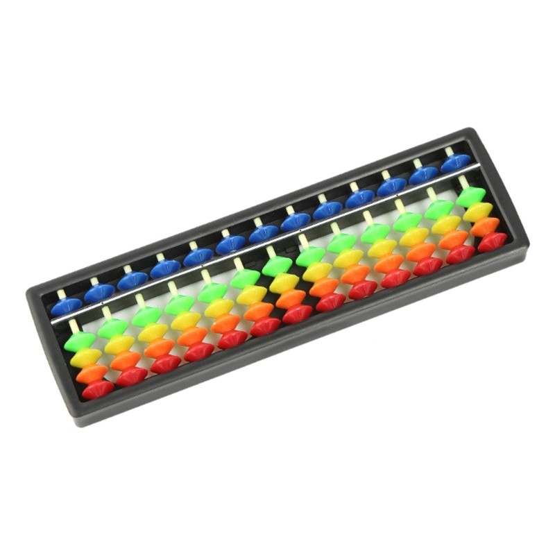 Kids Educational Abacus 13 Rows Color Coded Beads Mental Calculation Training