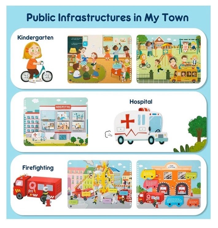 My Town busy Book for Preschoolers NIB Car Rides Learning