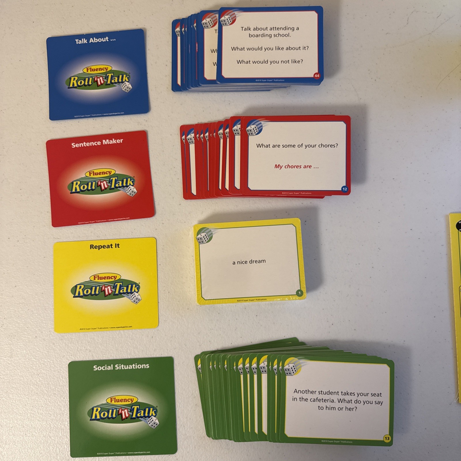 Fluency Roll ‘n Talk-An Open Ended Dice Game