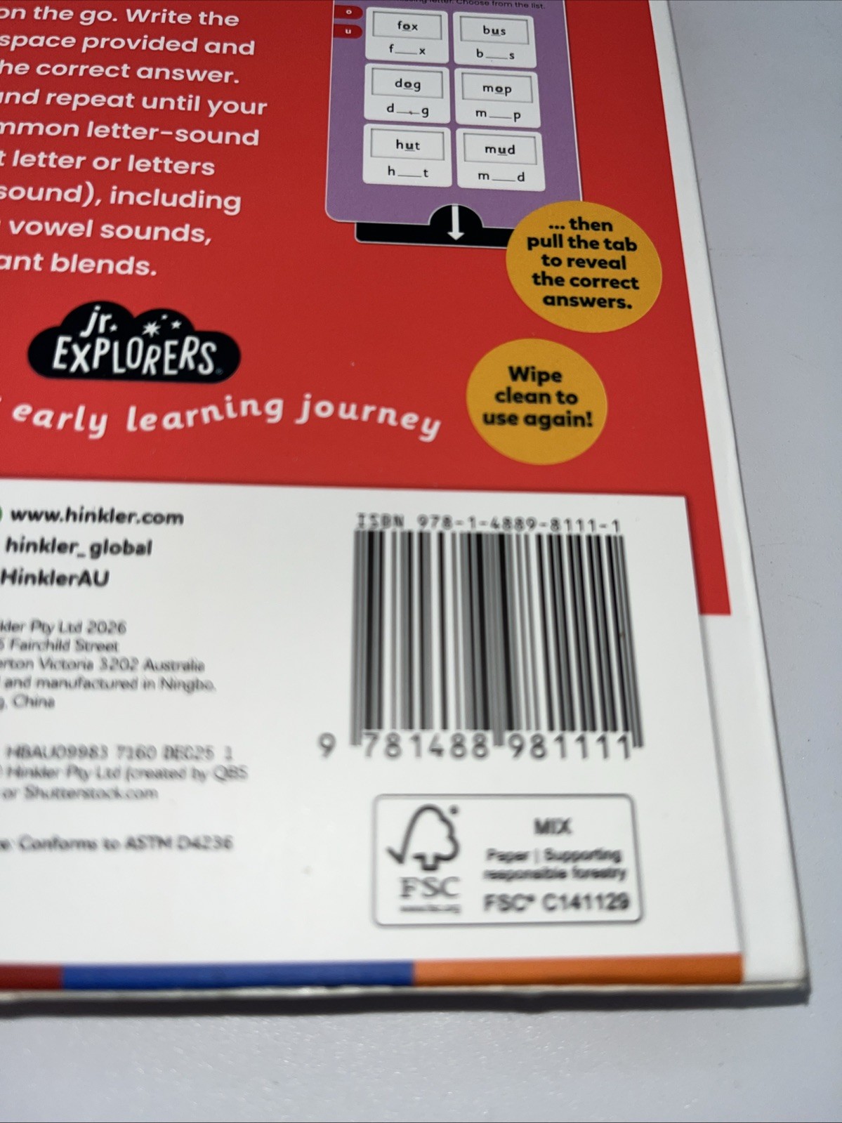 Junior Explorers Phonics Pull-the-Tab Flash Cards